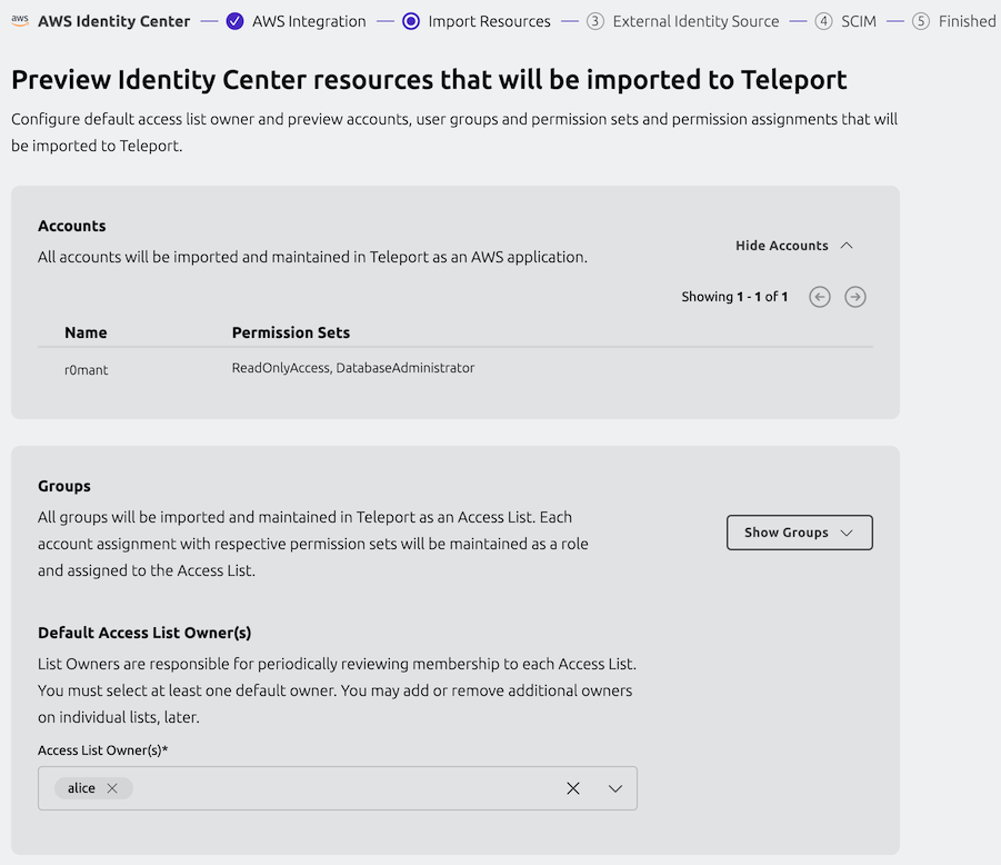 Preview AWS resources